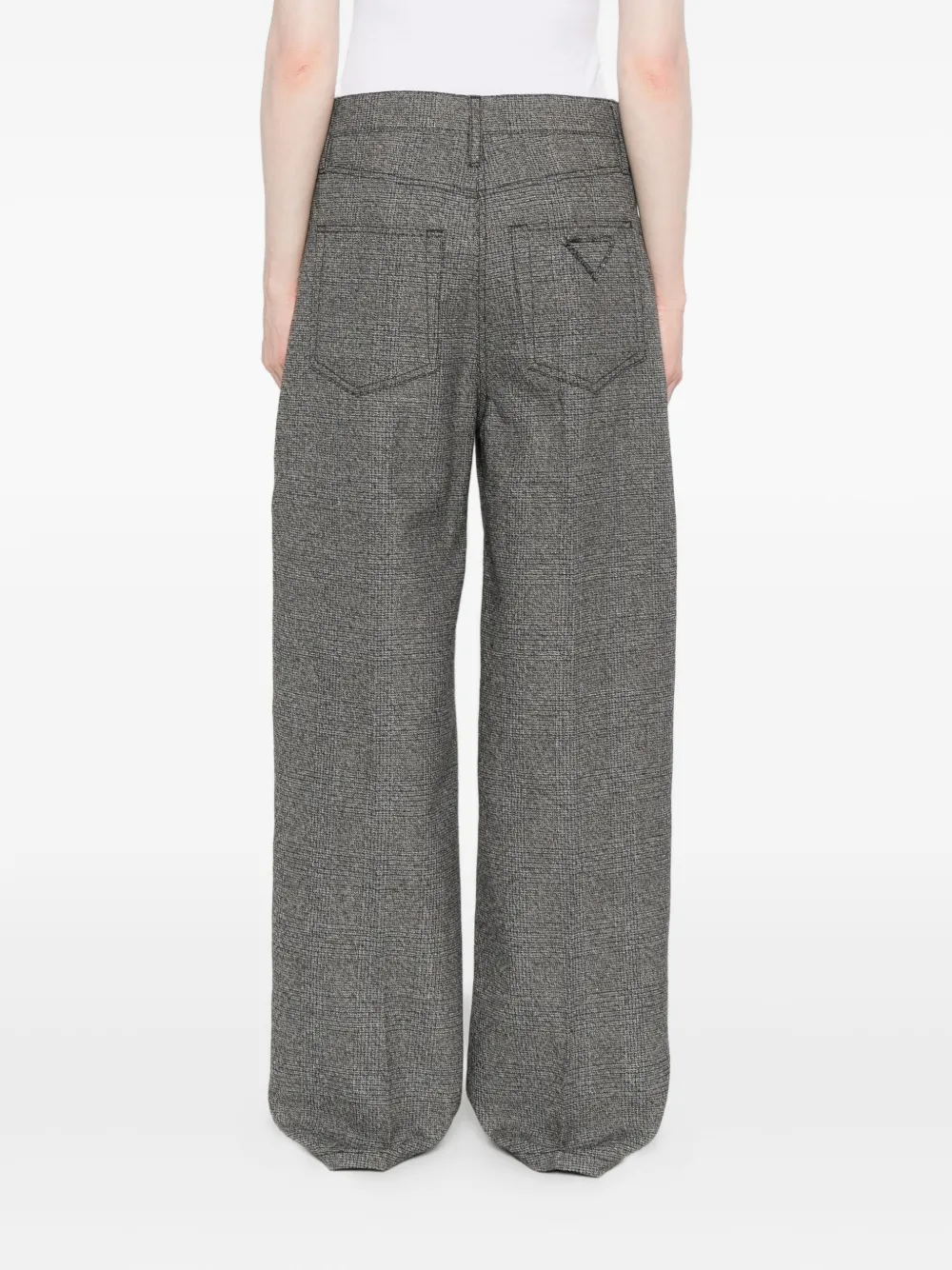 Prada Geruite broek Grijs
