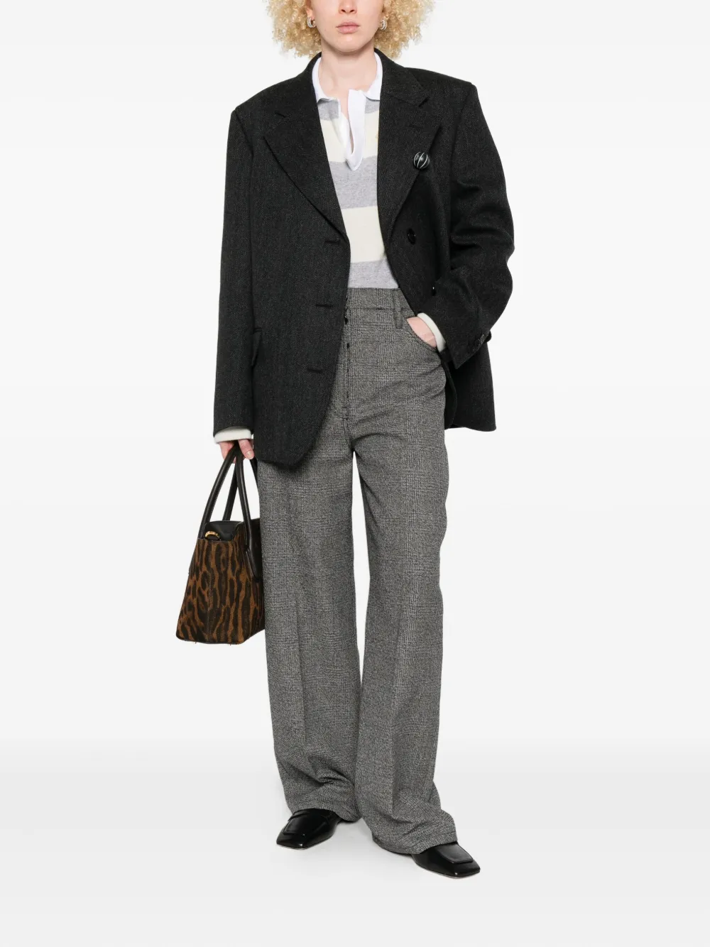 Prada Geruite broek - Grijs