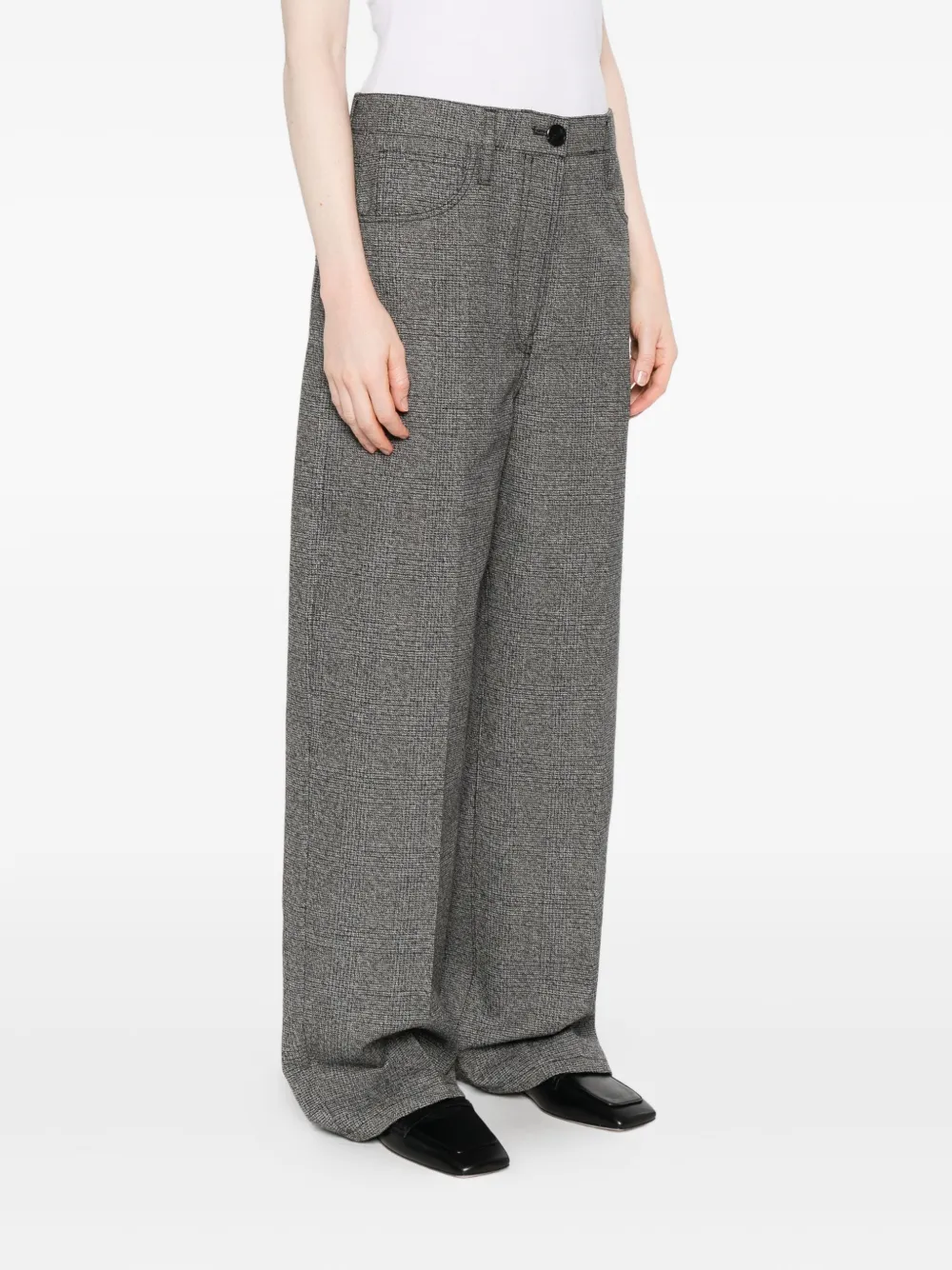 Prada Geruite broek Grijs