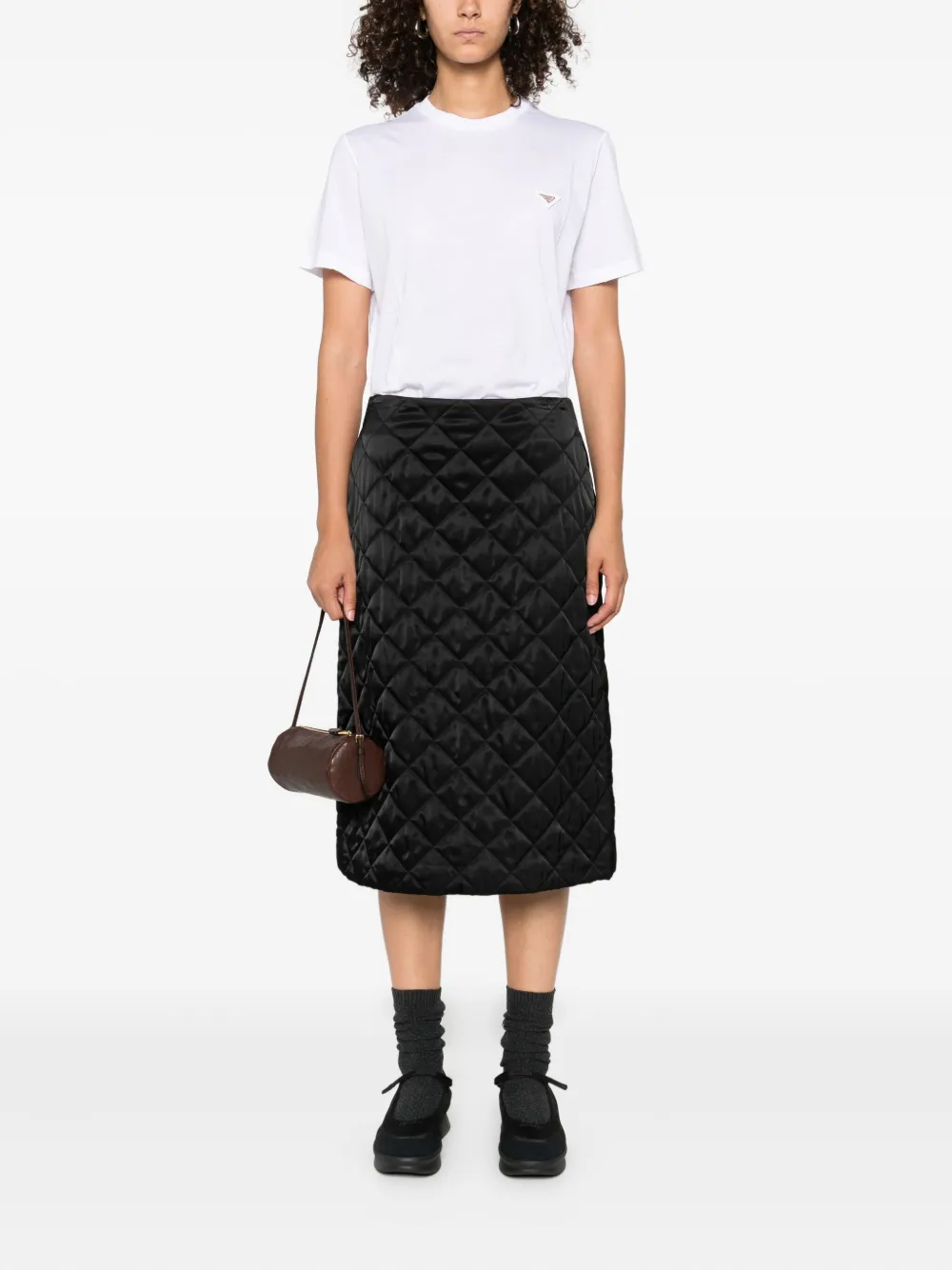 Prada T-shirt met logo Wit