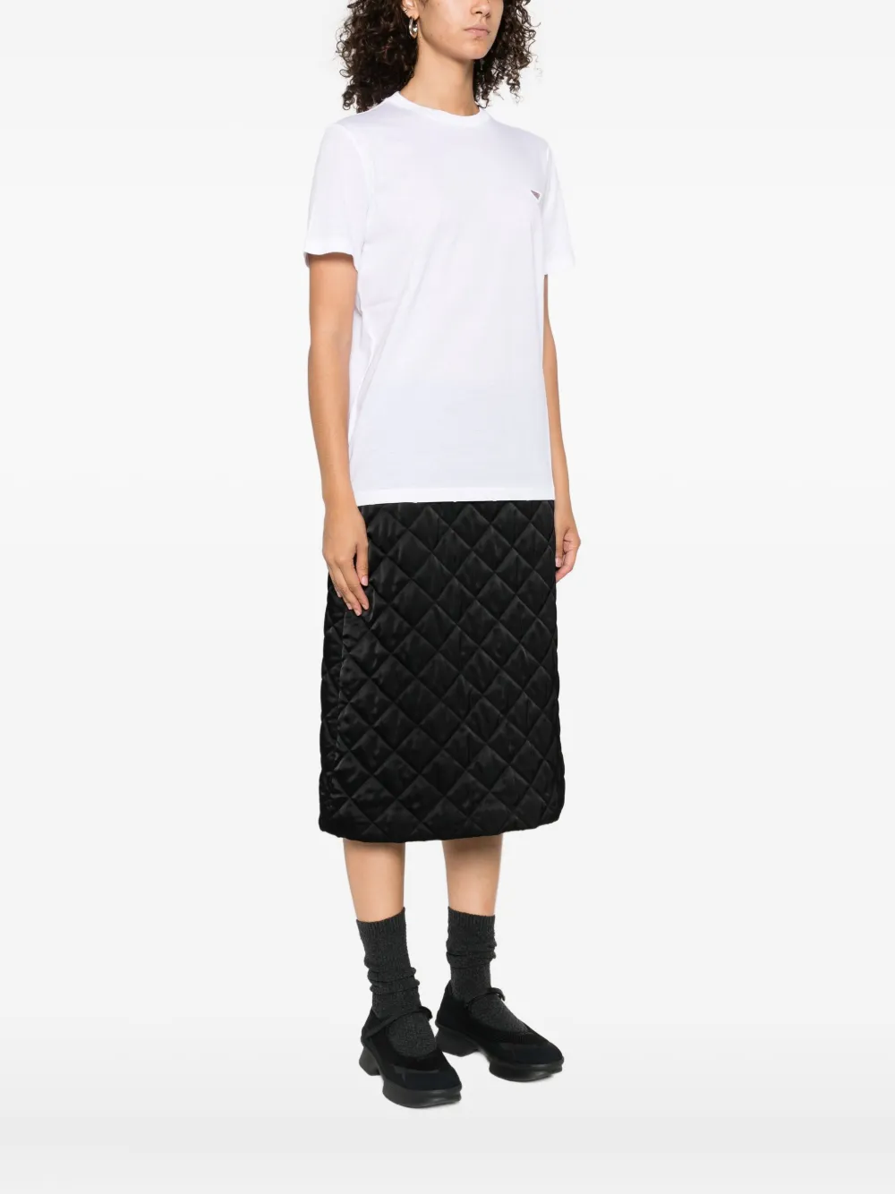 Prada T-shirt met logo Wit