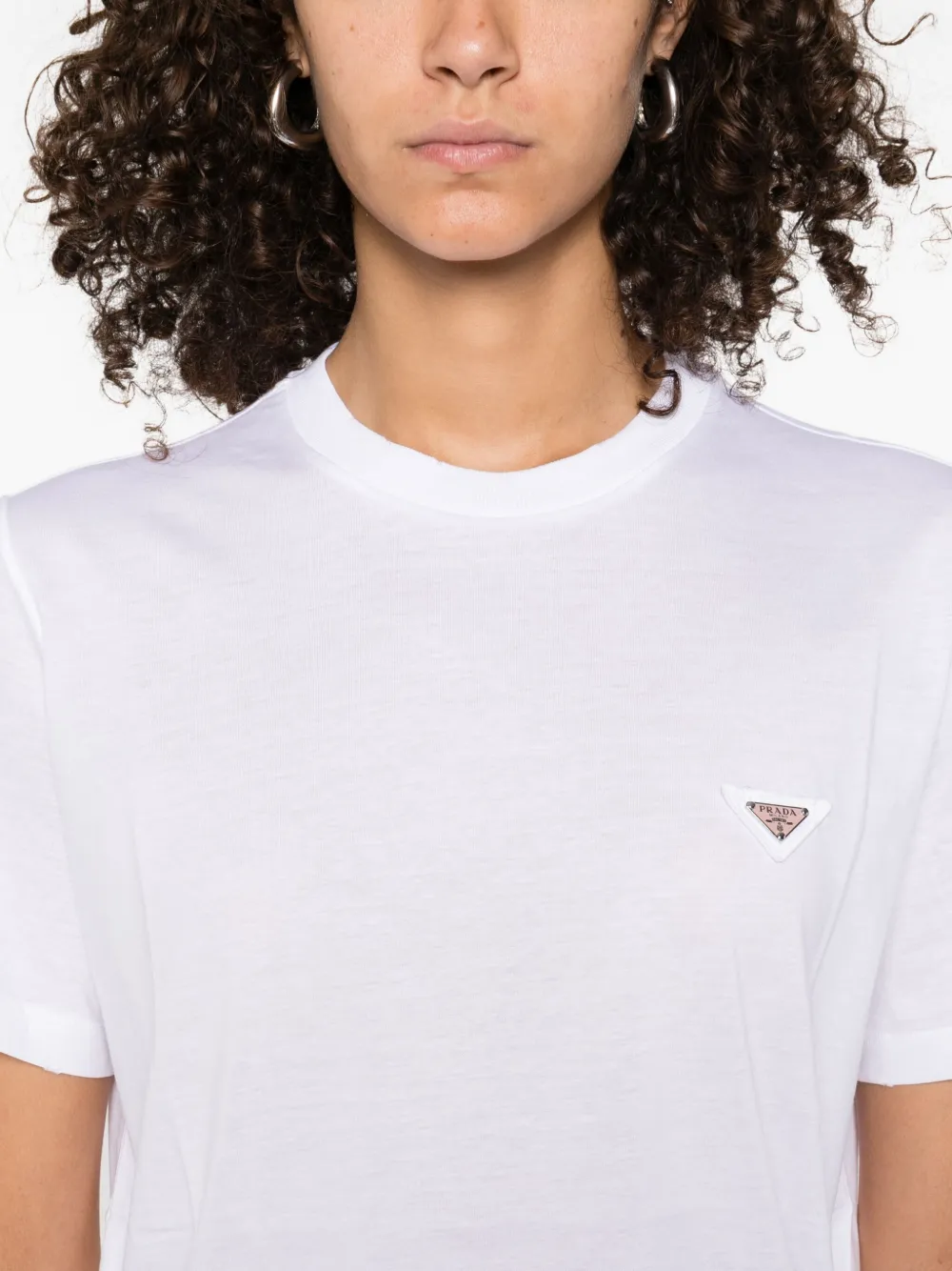 Prada T-shirt met logo Wit