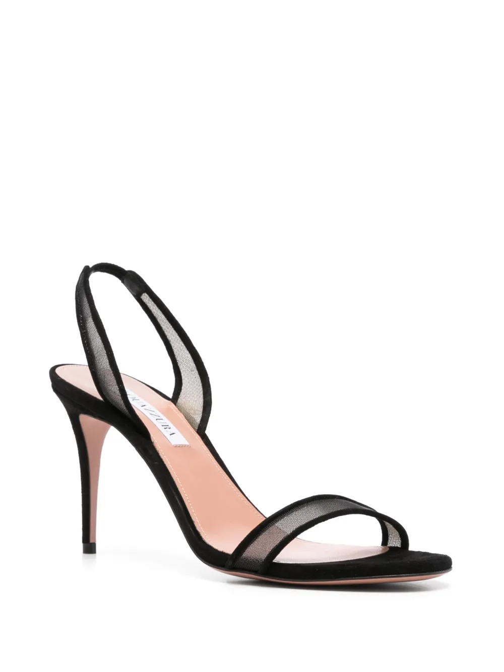 Aquazzura 85 mm So Nude sandalen Zwart