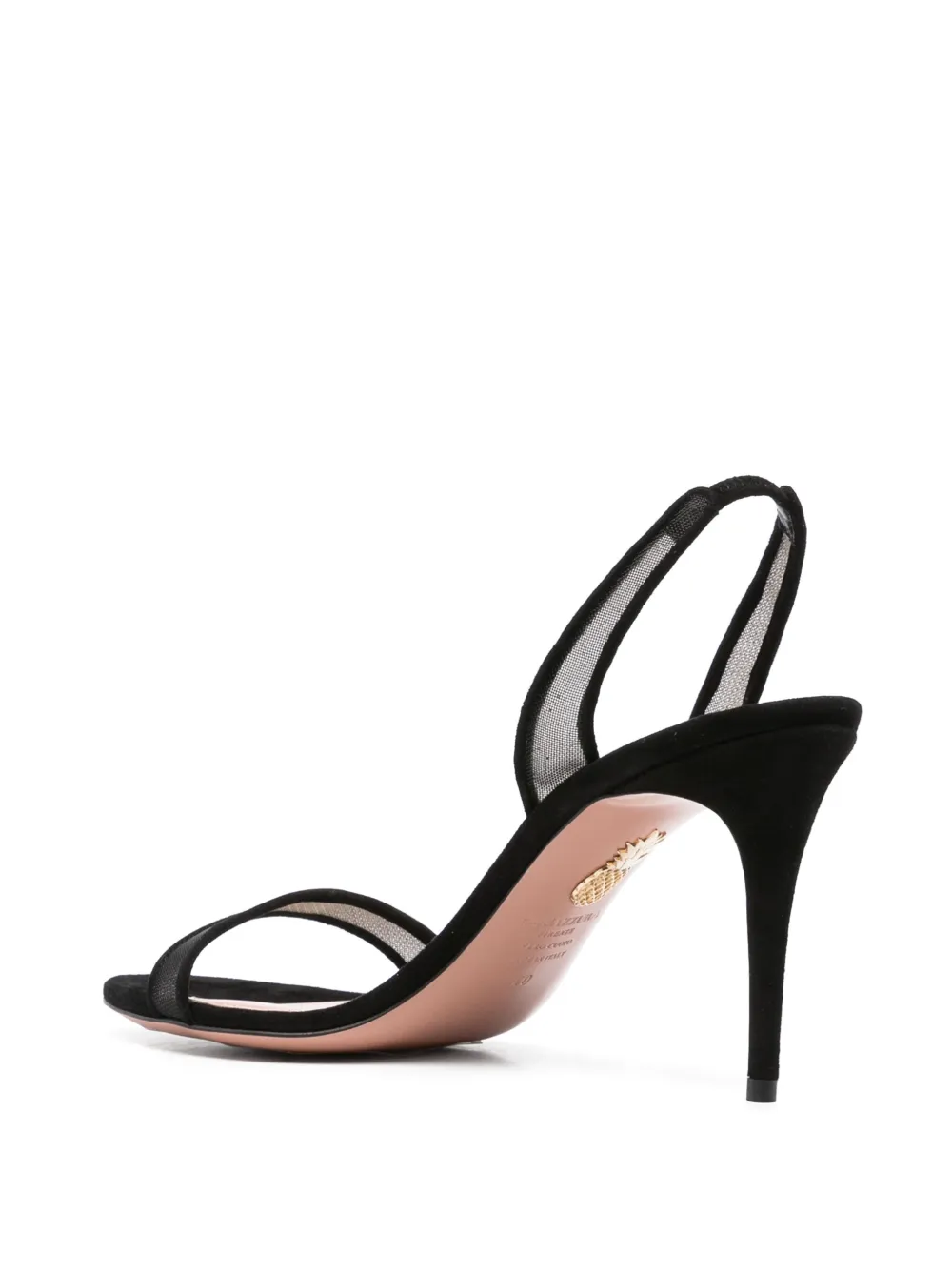 Aquazzura 85 mm So Nude sandalen Zwart