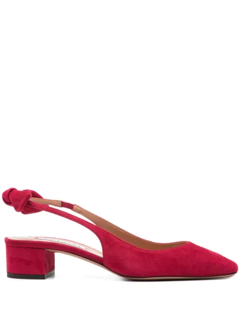 Aquazzura zapatillas Very Bow Tie con tacón de 35mm