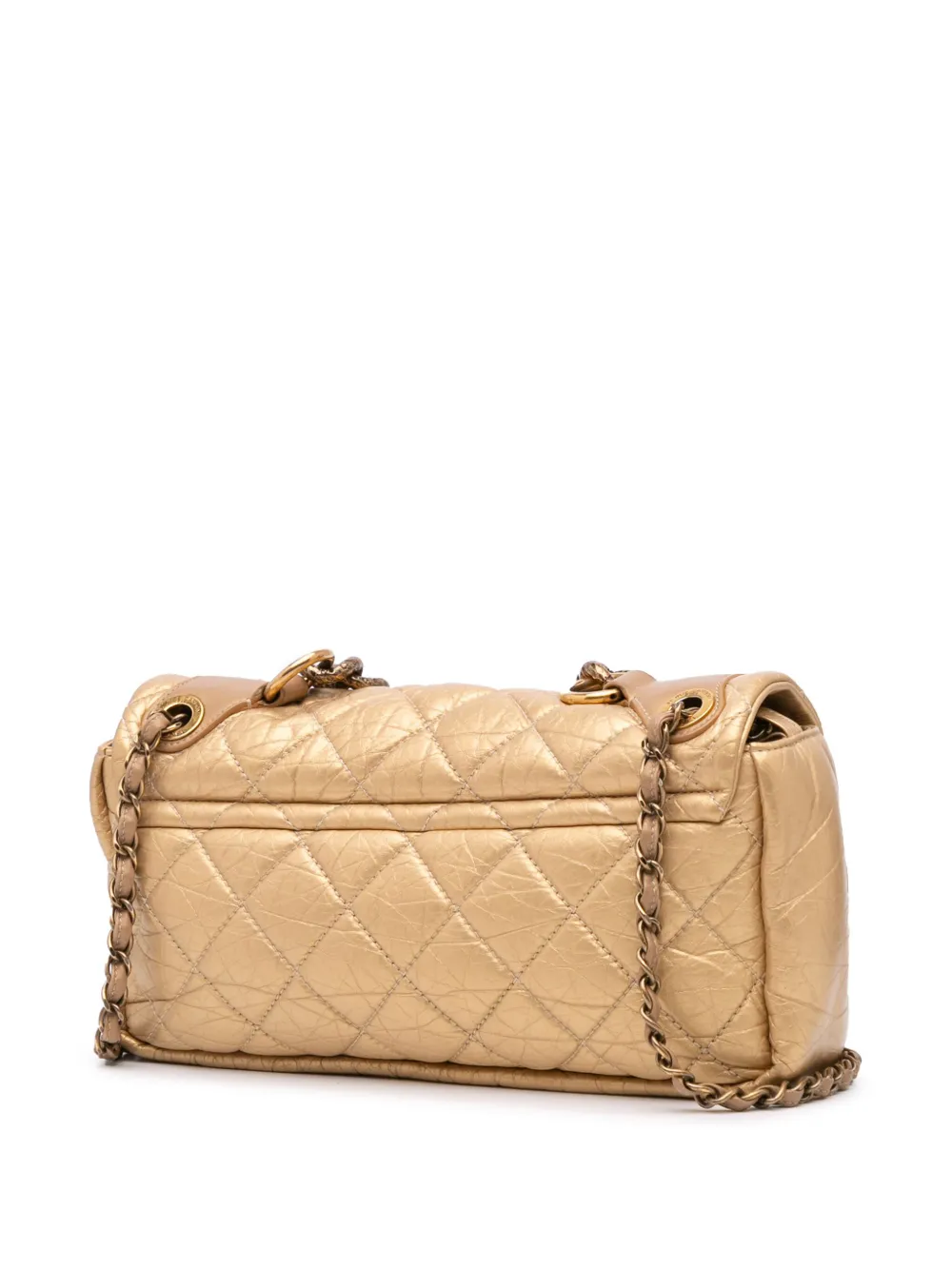 CHANEL Pre-Owned Borsa a tracolla Pondichery Flap media in pelle di vitello con effetto invecchiato 2012 | Pre-owned | Image 2