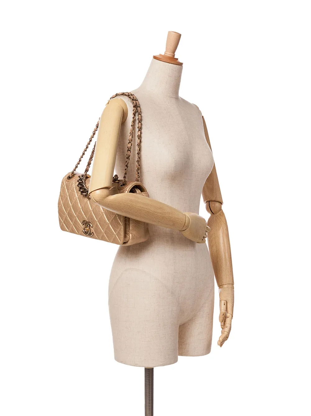 CHANEL Pre-Owned 2012 mittelgroße gesteppte Pondichery Flap Satchel-Tasche | Image 7