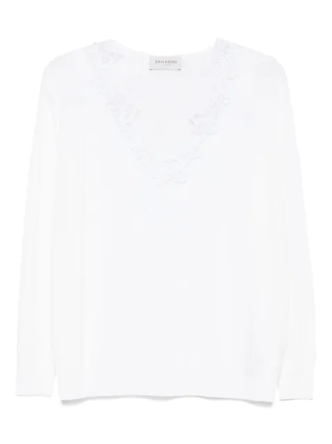 ERMANNO FIRENZE  lace-detailed top