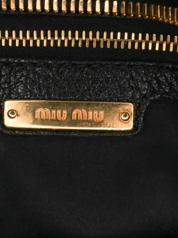 Miu Miu Pre-Owned 2010-2024 Madras Fiocco Bow Satchel