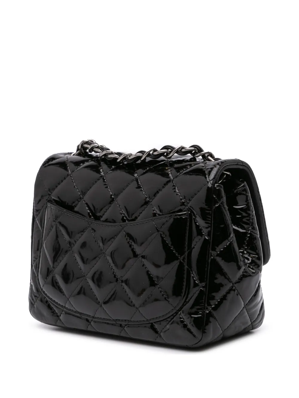 CHANEL Pre-Owned 2014 Mini Square Classic Patent Single Flap crossbody bag | Pre-Owned | Image 2