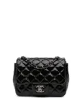 CHANEL Pre-Owned 2014 Mini Square Classic Patent Single Flap crossbody bag - Black