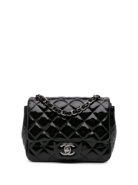CHANEL Pre-Owned 2014 Mini Square Classic Patent Single Flap crossbody bag