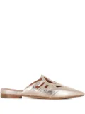Tassinari leather mules - Gold