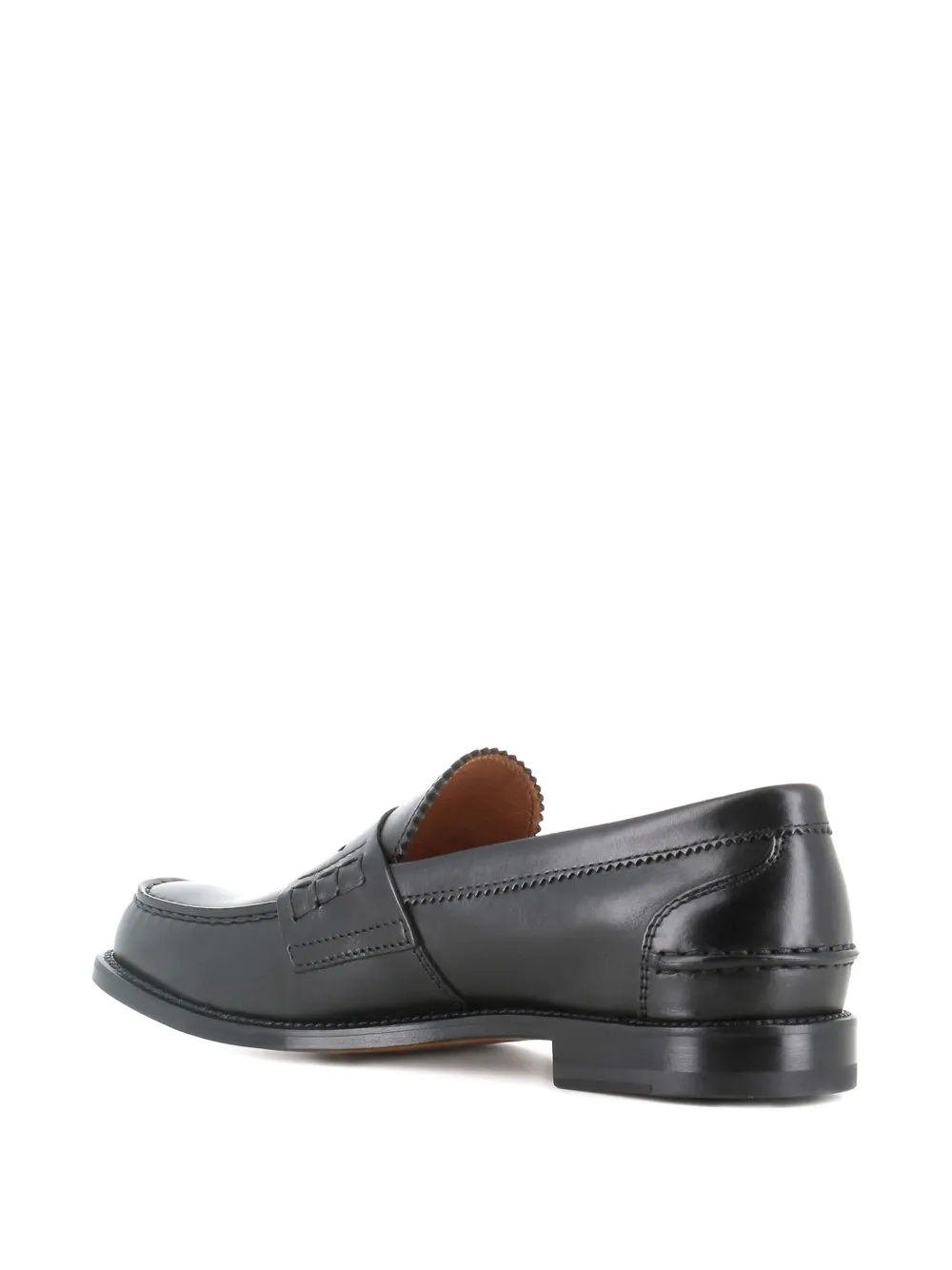 Tassinari leather penny loafers Black