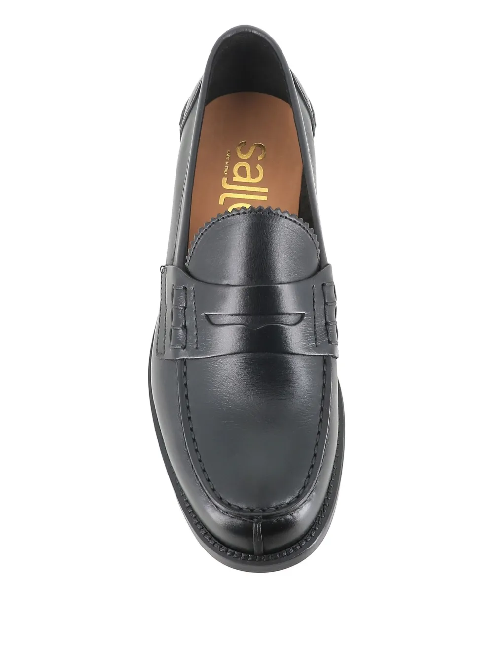 Tassinari leather penny loafers Black
