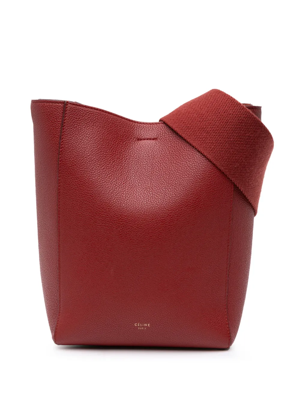 Céline Pre-Owned 2017 Small Leather Seau Sangle bucket bag - レッド Céline Pre-Owned 2017 Small Leather Seau Sangle bucket bag - レッド