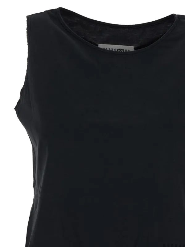 MM6コットントップス MM6 Maison Margiela コットントップ | ブラック | FARFETCH JP