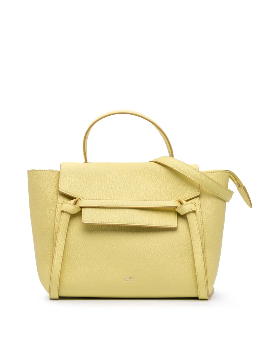 Céline Pre-Owned 2017 Micro Grained Calfskin Belt Bag satchel - イエロー Céline Pre-Owned 2017 Micro Grained Calfskin Belt Bag satchel - イエロー