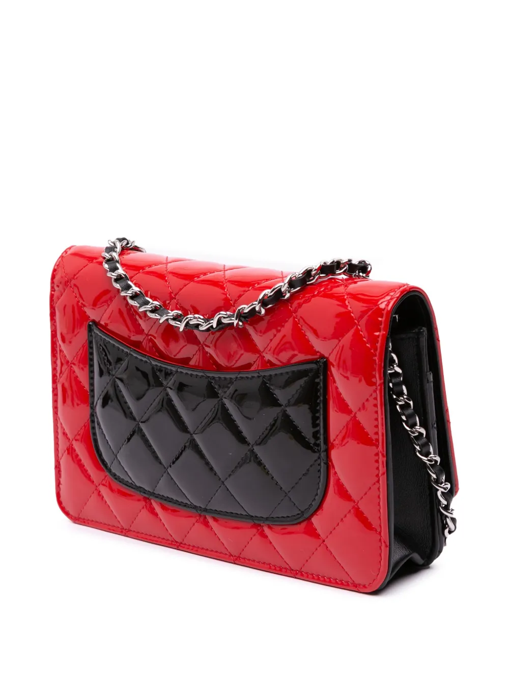 CHANEL Pre-Owned 2019 CC Bicolor Quilted Patent Wallet on Chain crossbody bag | Pre-Owned | Image 2