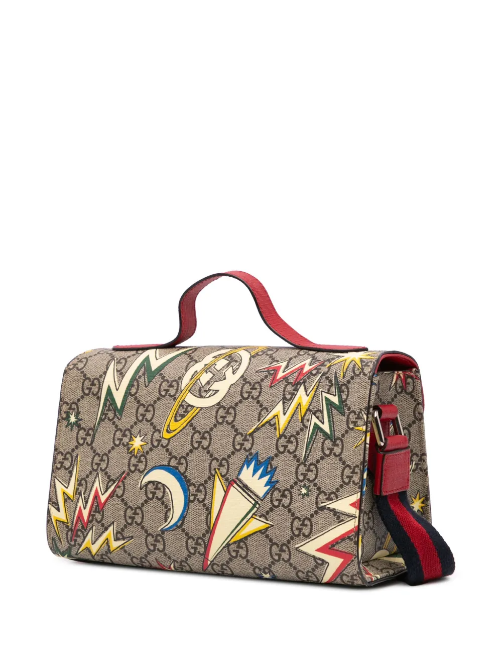Gucci Pre-Owned Borsa a tracolla in tessuto GG Supreme con manico e decorazione Web Childrens piccola 2016-2024 | Borse | Image 2