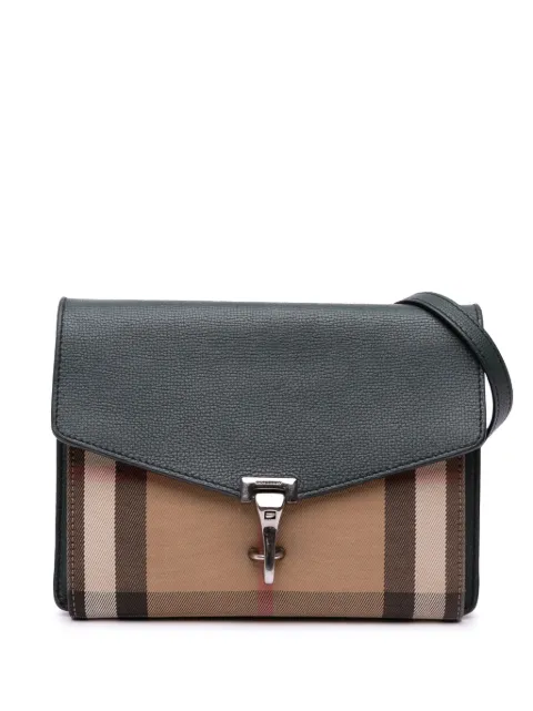 Burberry Pre-Owned 2000-2017 House Check Canvas and Leather Derby Macken crossbody bag