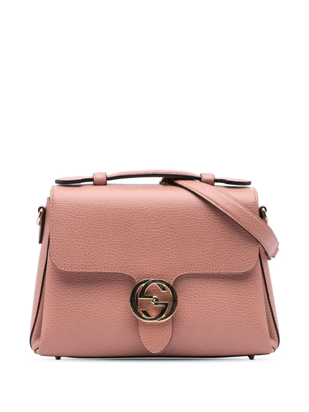 Gucci Pre-Owned 2016-2024 Small Dollar Leather Interlocking G satchel | Pink | Image 1