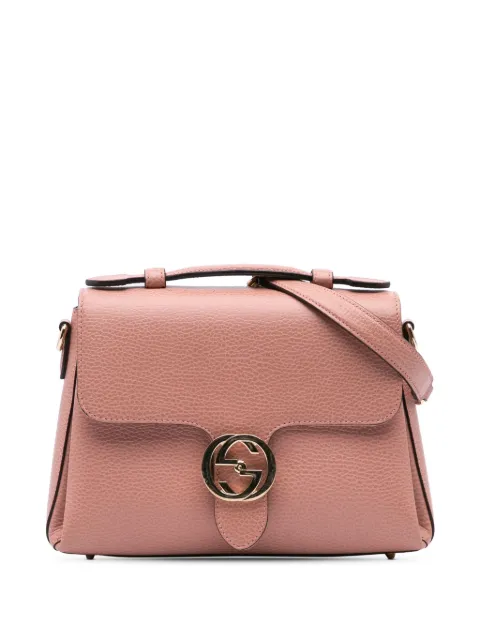 Gucci Pre-Owned 2016-2024 Small Dollar Leather Interlocking G satchel