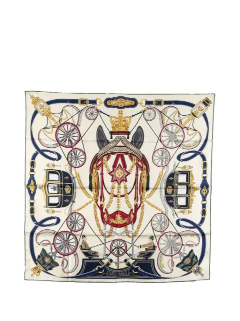 Hermès Pre-Owned 2000-2024 Stately Wheels Silk Scarf scarves