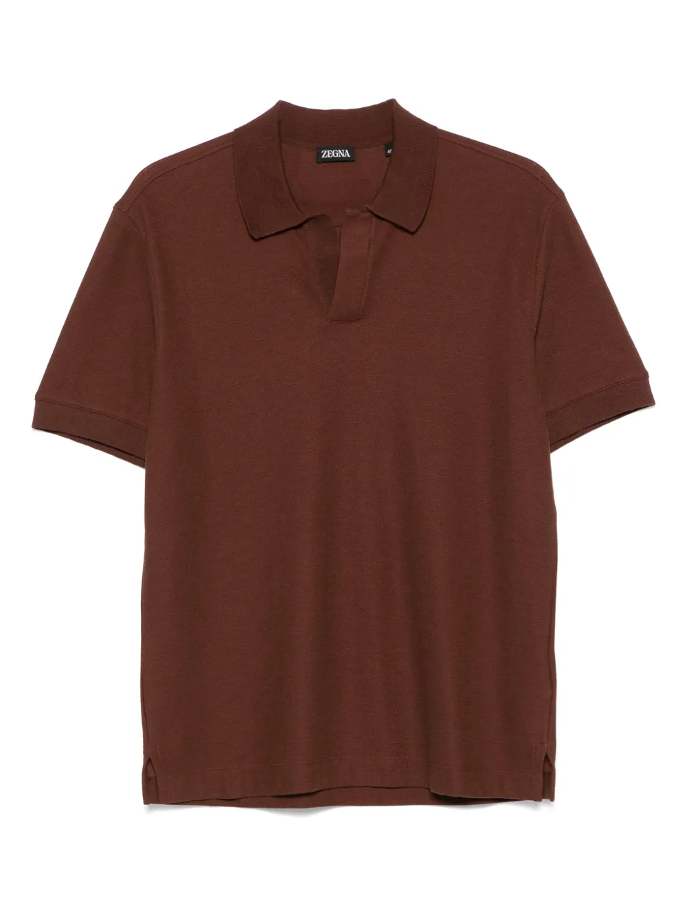 Zegna T-shirt met polokraag Bruin