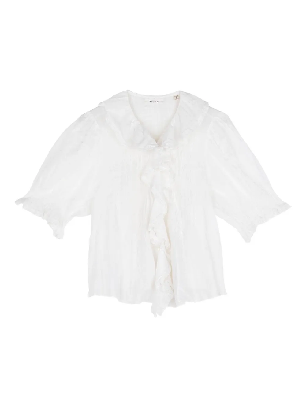 DÔEN Henri ruffled blouse - White