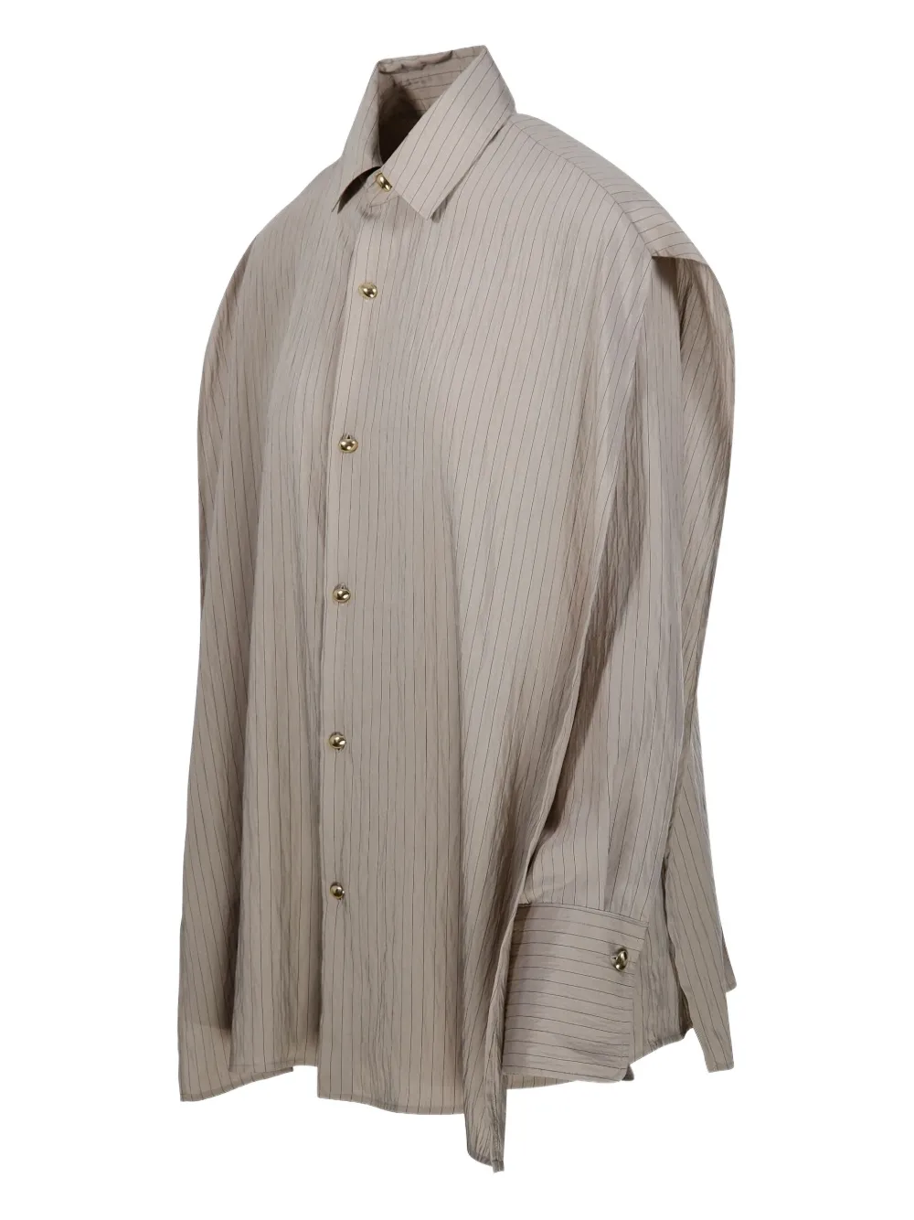Shop Darkpark Cape-attached Shirt In Neutrals