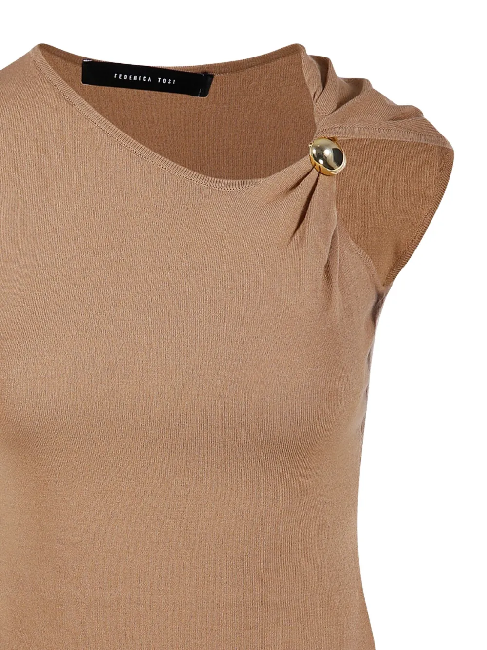 Federica Tosi Asymmetrische top Bruin