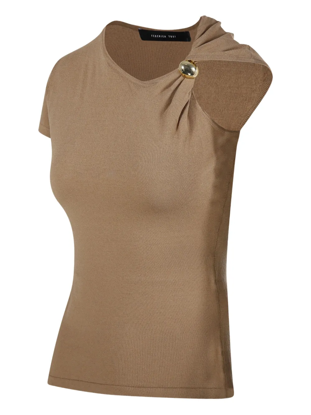 Federica Tosi Asymmetrische top Bruin