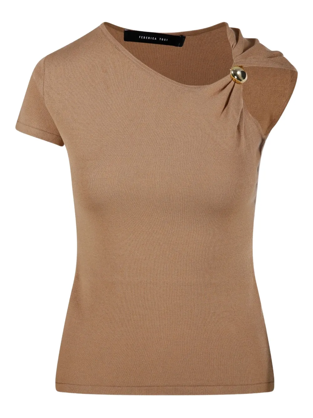 Federica Tosi Asymmetrische top Bruin
