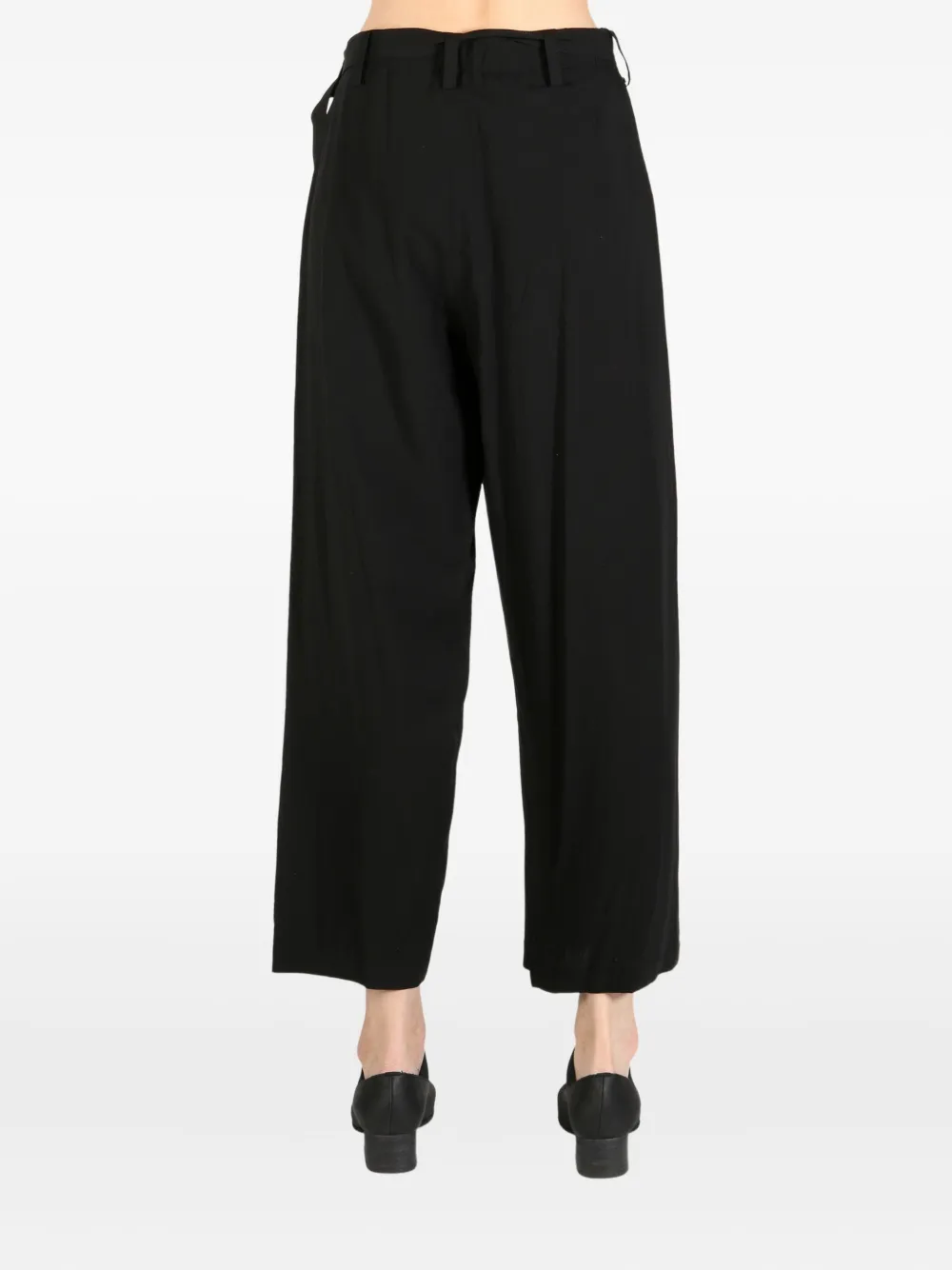 Yohji Yamamoto wrap-design trousers Zwart