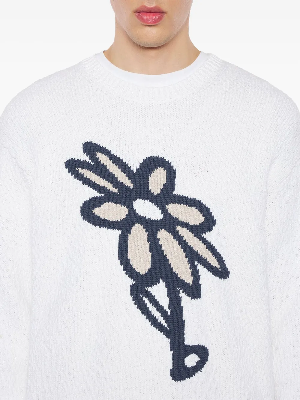 MAISON KITSUNÉ DAISY-INTARSIA JUMPER