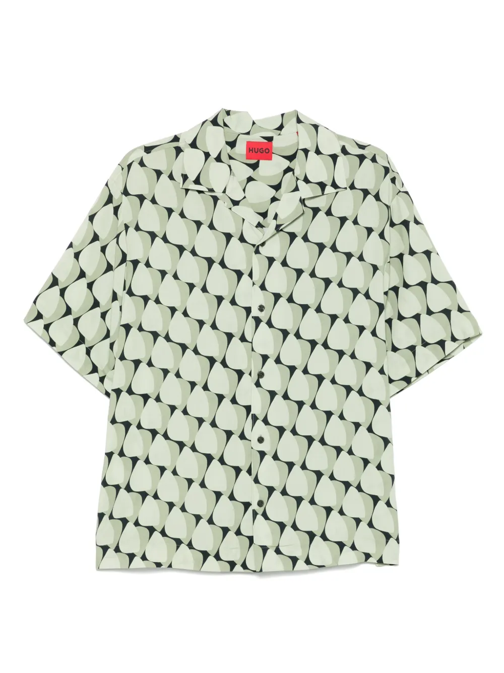 BOSS camisa con estampado abstracto | verde | Image 1