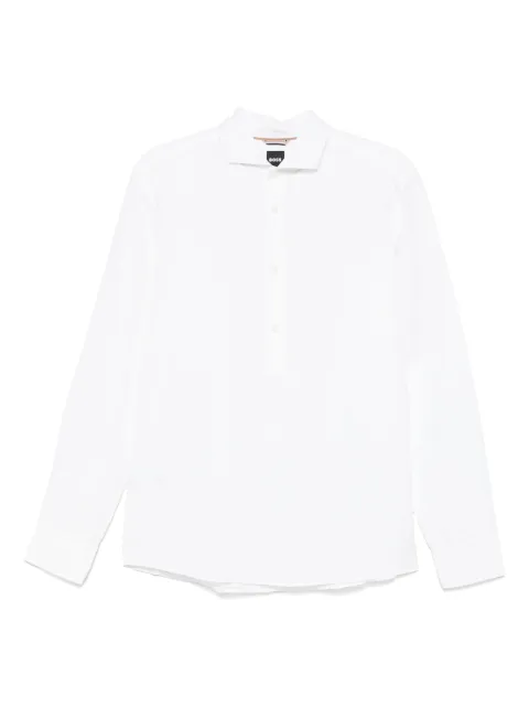 BOSS slub-texture shirt