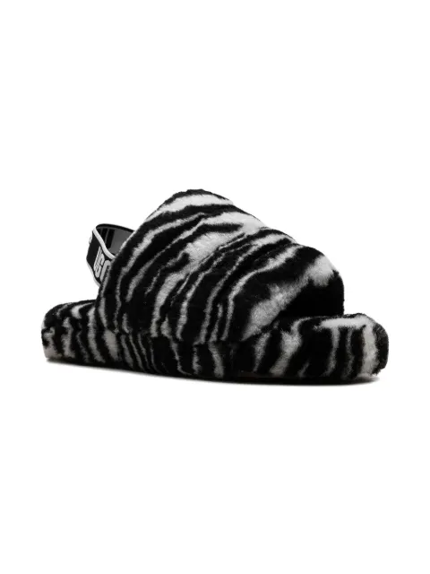 UGG Kids Fluff Yeah Slide "Zebra" slides