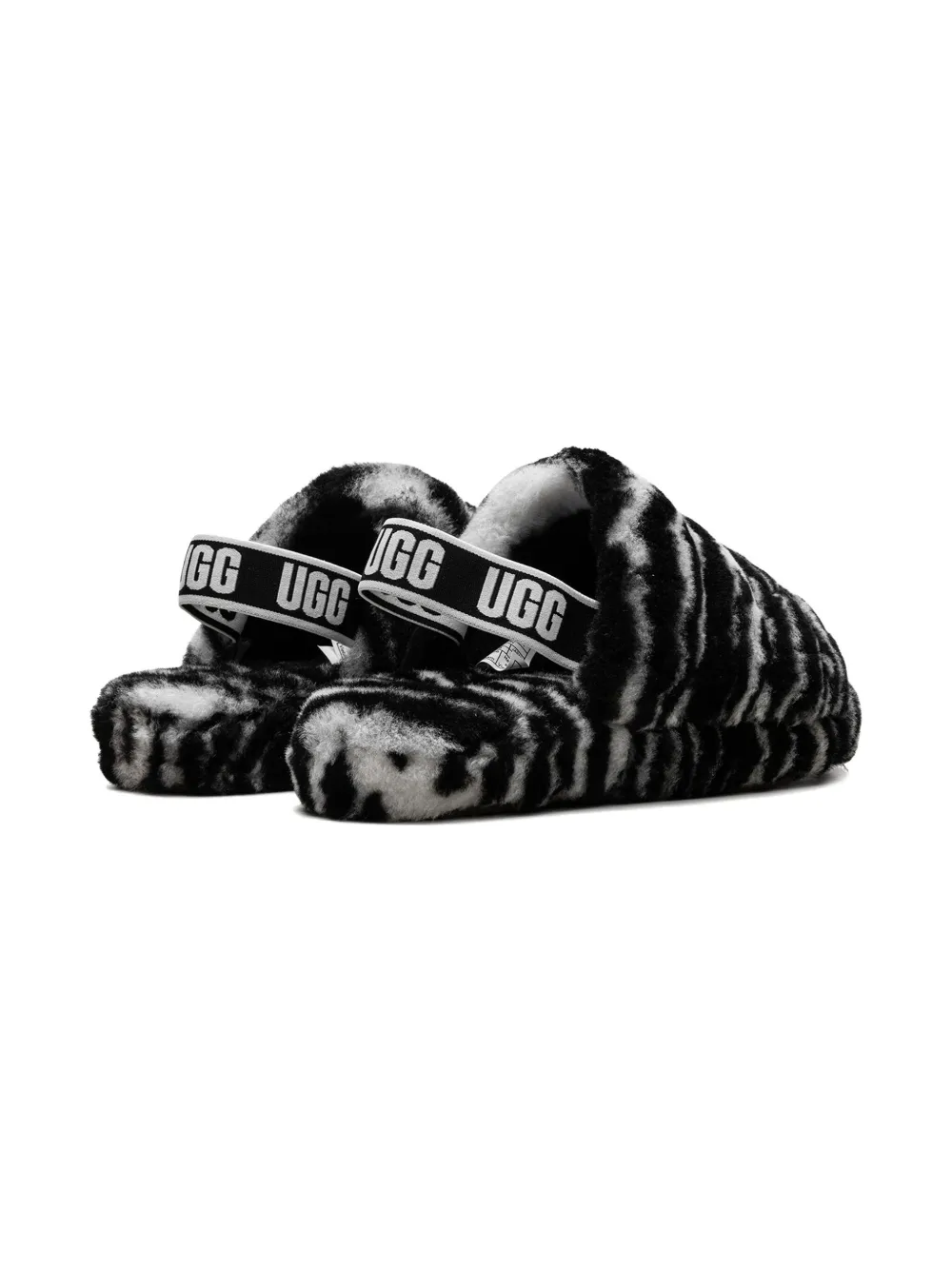 UGG Kids Fluff Yeah Slide "Zebra" slides Black