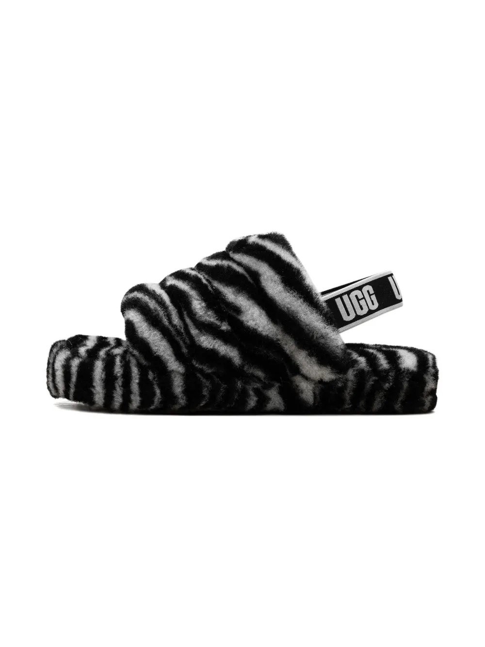 UGG Kids Fluff Yeah Slide "Zebra" slides Black
