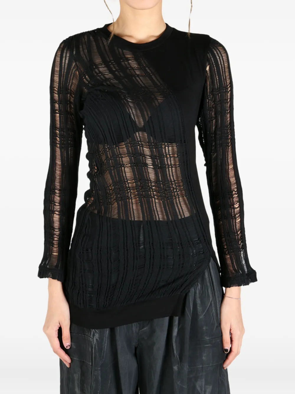 Y's cotton top Zwart