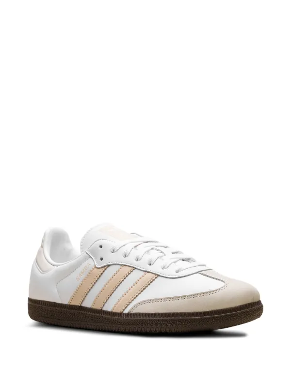 adidas gazelle silver green womens Adidas Women's Samba OG Giraffe/Crystal Linen/Ivory/Gum  Tip Top Shoes of  New York