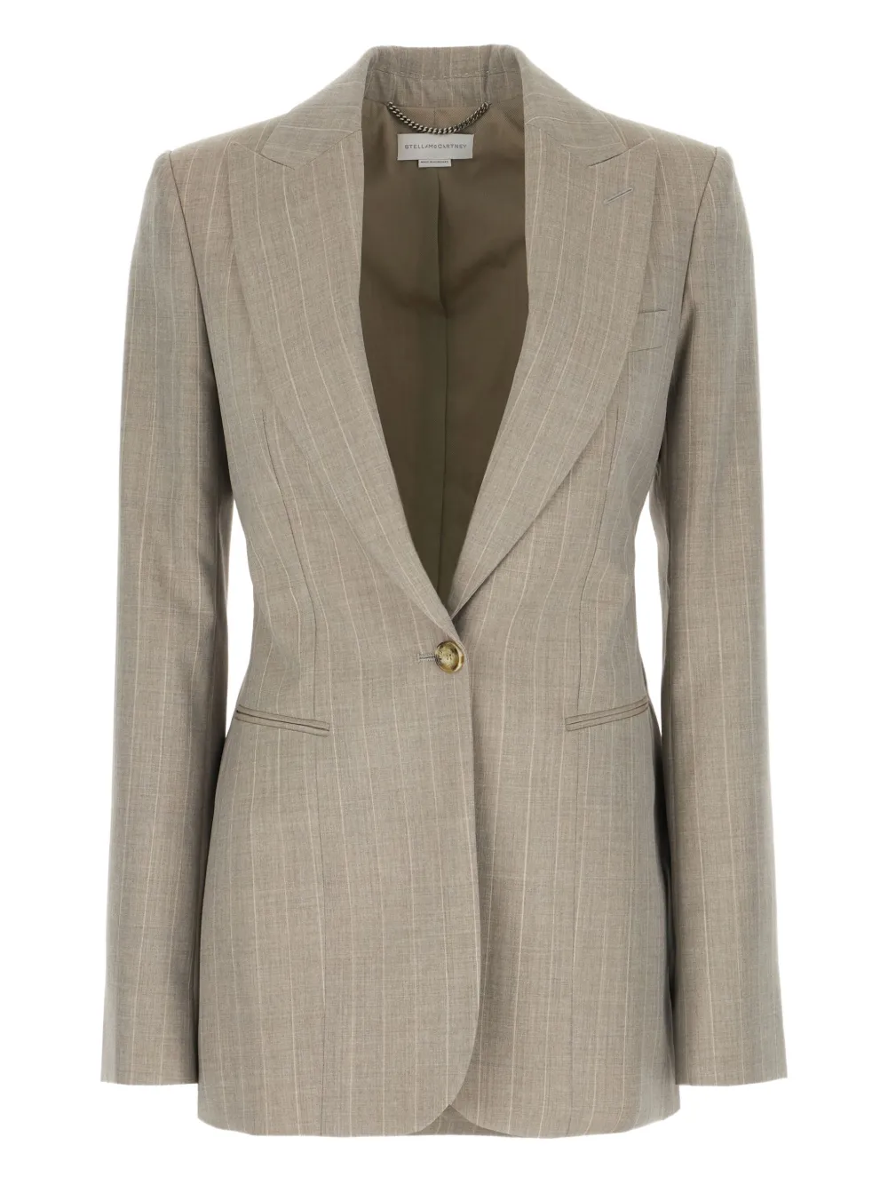 striped-pattern blazer