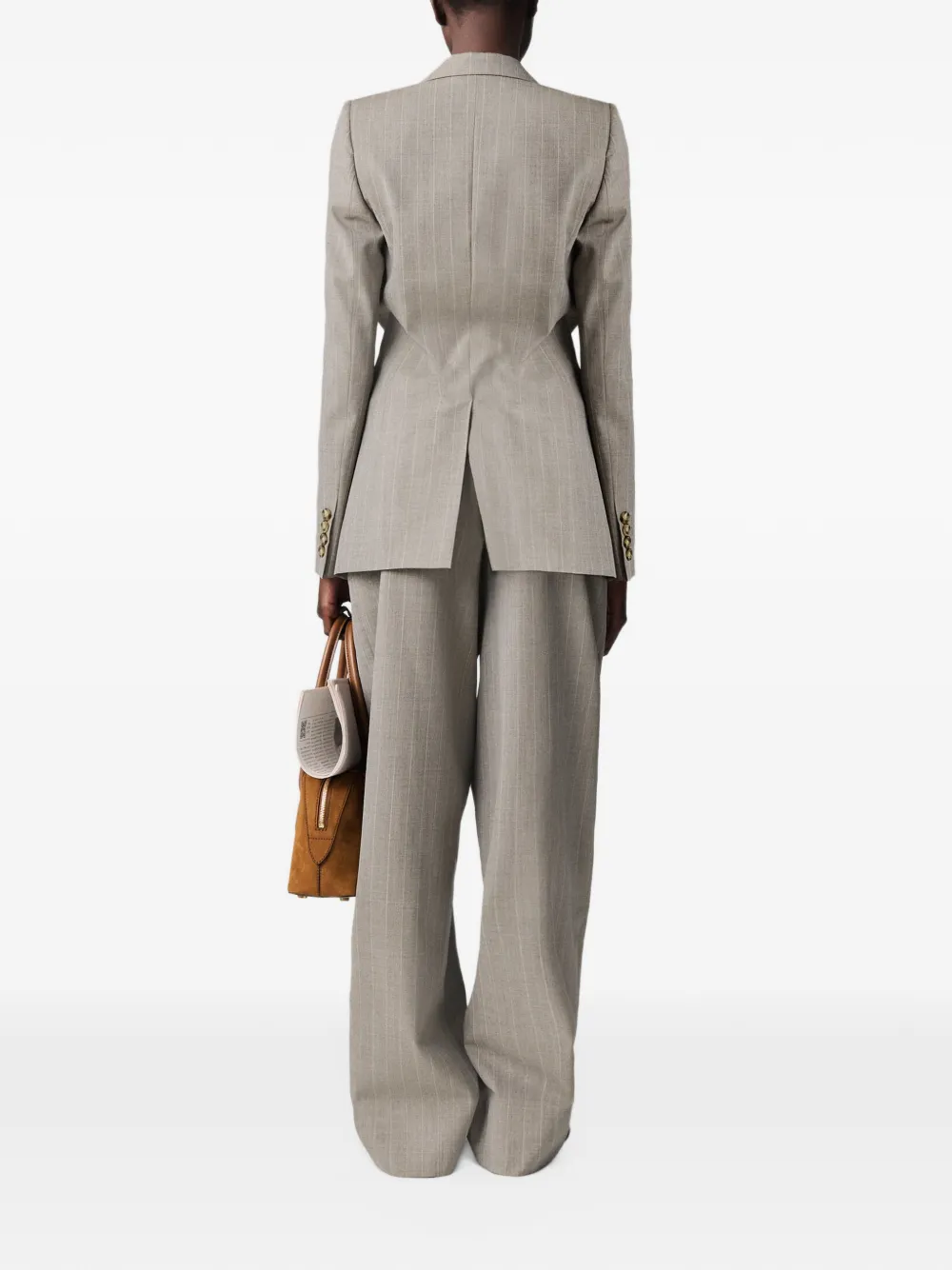 Stella McCartney Gestreepte blazer Beige