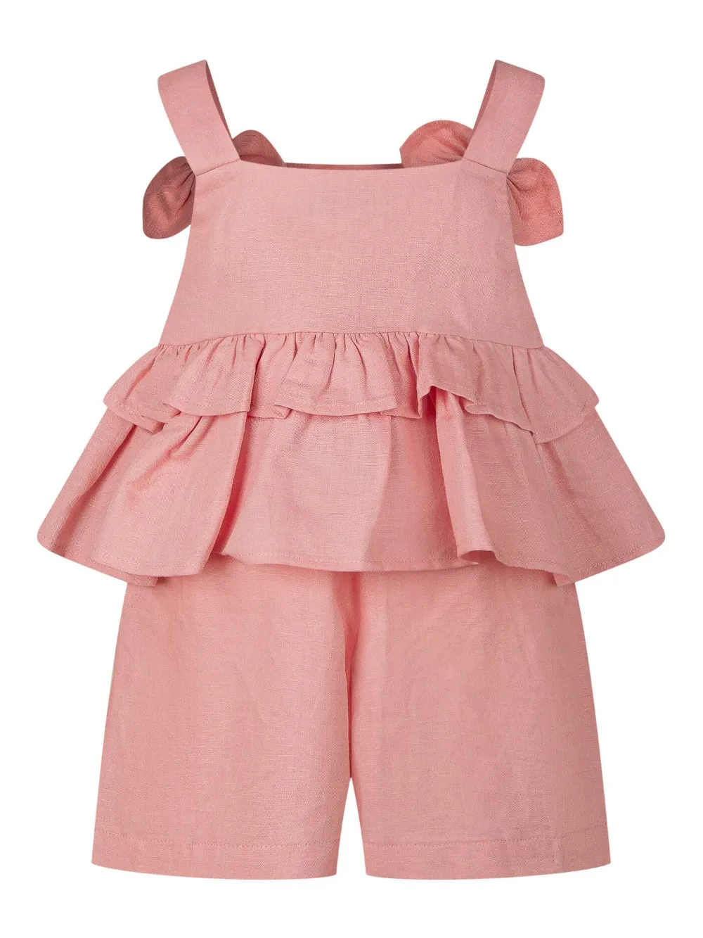 TWINSET Kids ruffled peplum top and shorts set | Short Sets | Image 2