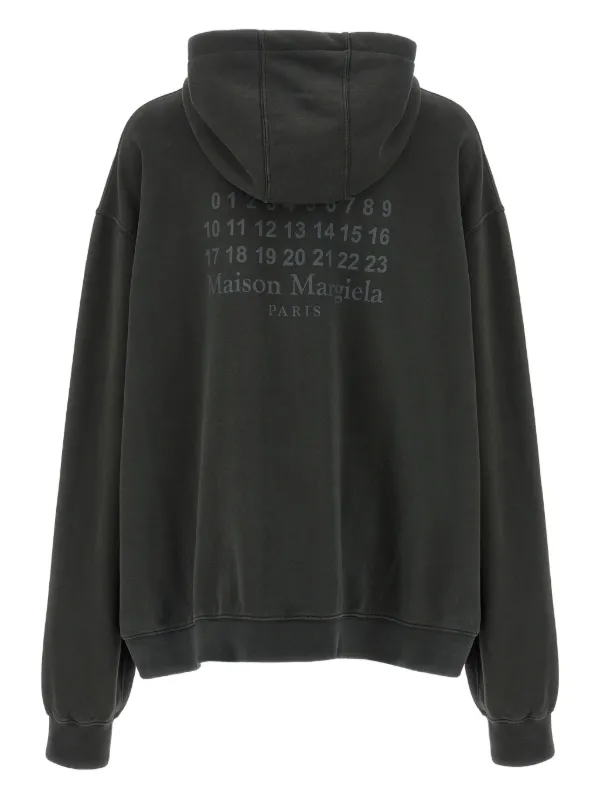 まあ Maison Margiela numbers-print Hoodie | Grey | FARFETCH JO