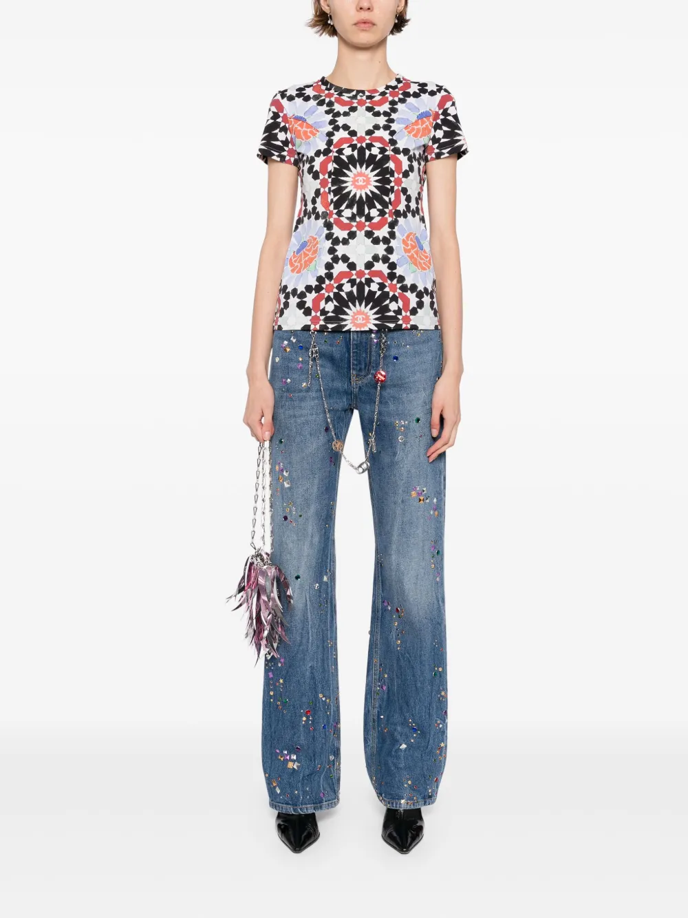 CHANEL Pre-Owned 2014-2015 graphic-print T-shirt | Image 2