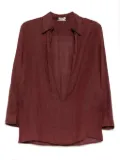 Hermès Pre-Owned 1990-2000s linen blouse - Red