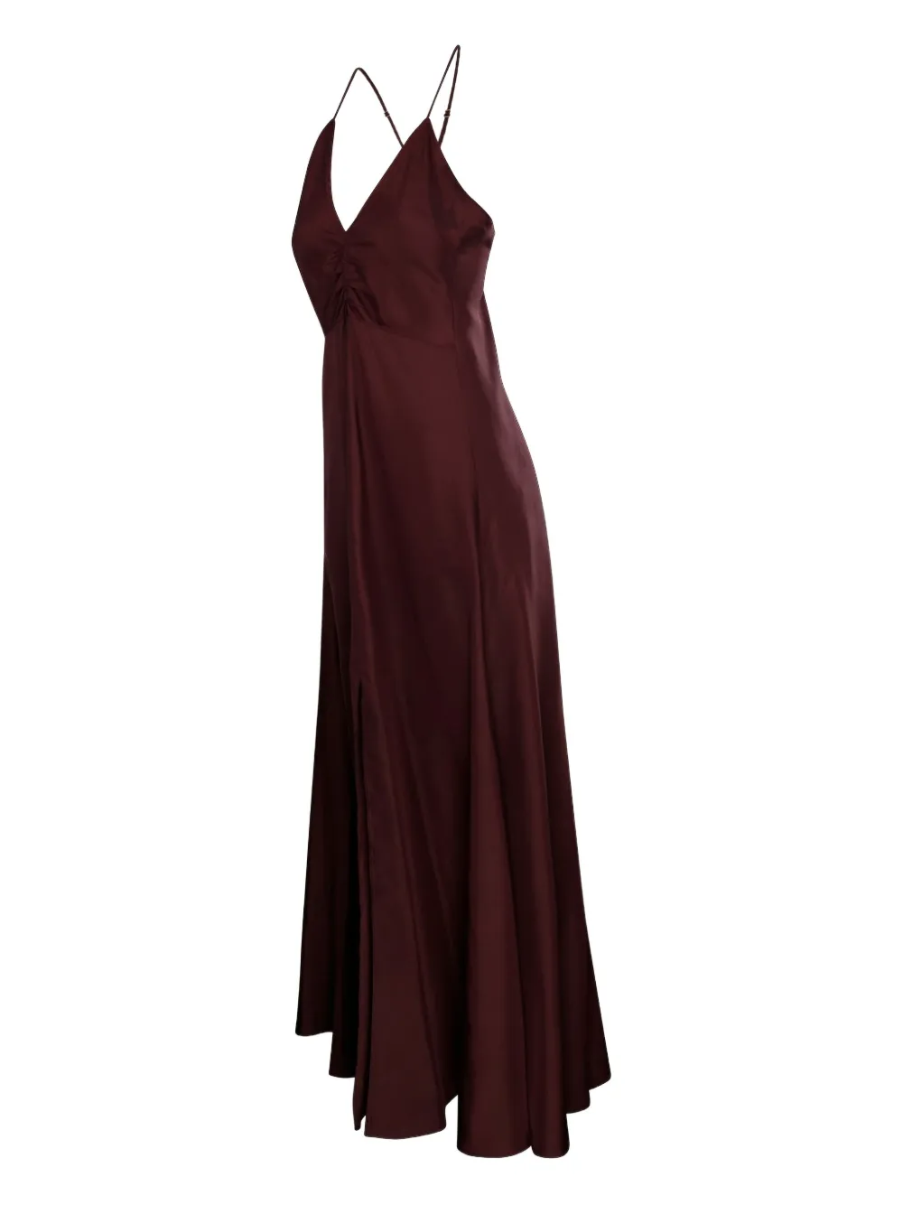 Shop Forte Forte Strappy Midi Dress In Red